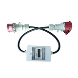Three Phase Mobile Waterproof energy meter with socket for outdoor  16A or 32A