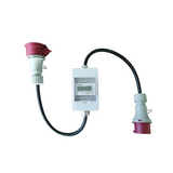 Three Phase Mobile Waterproof energy meter with socket for outdoor  16A or 32A